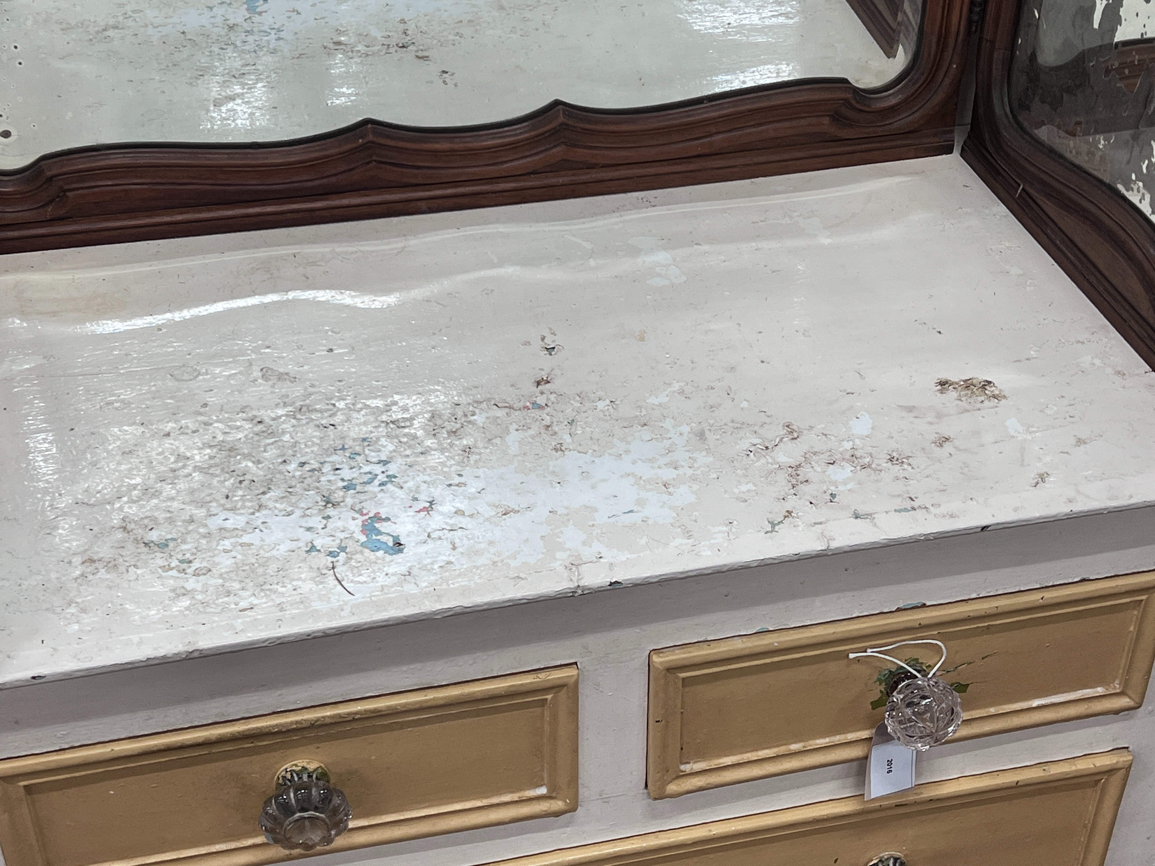 A Victorian painted pine washstand, width 88cm, depth 45cm, height 96cm